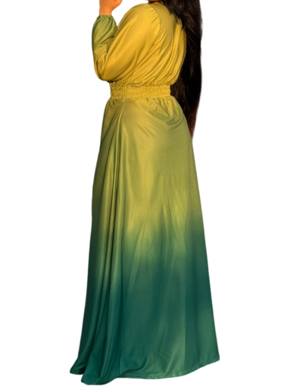 Shades of Green Maxi, Yellow Maroon Maxi – Elegant & Flowing Maxi Dress
